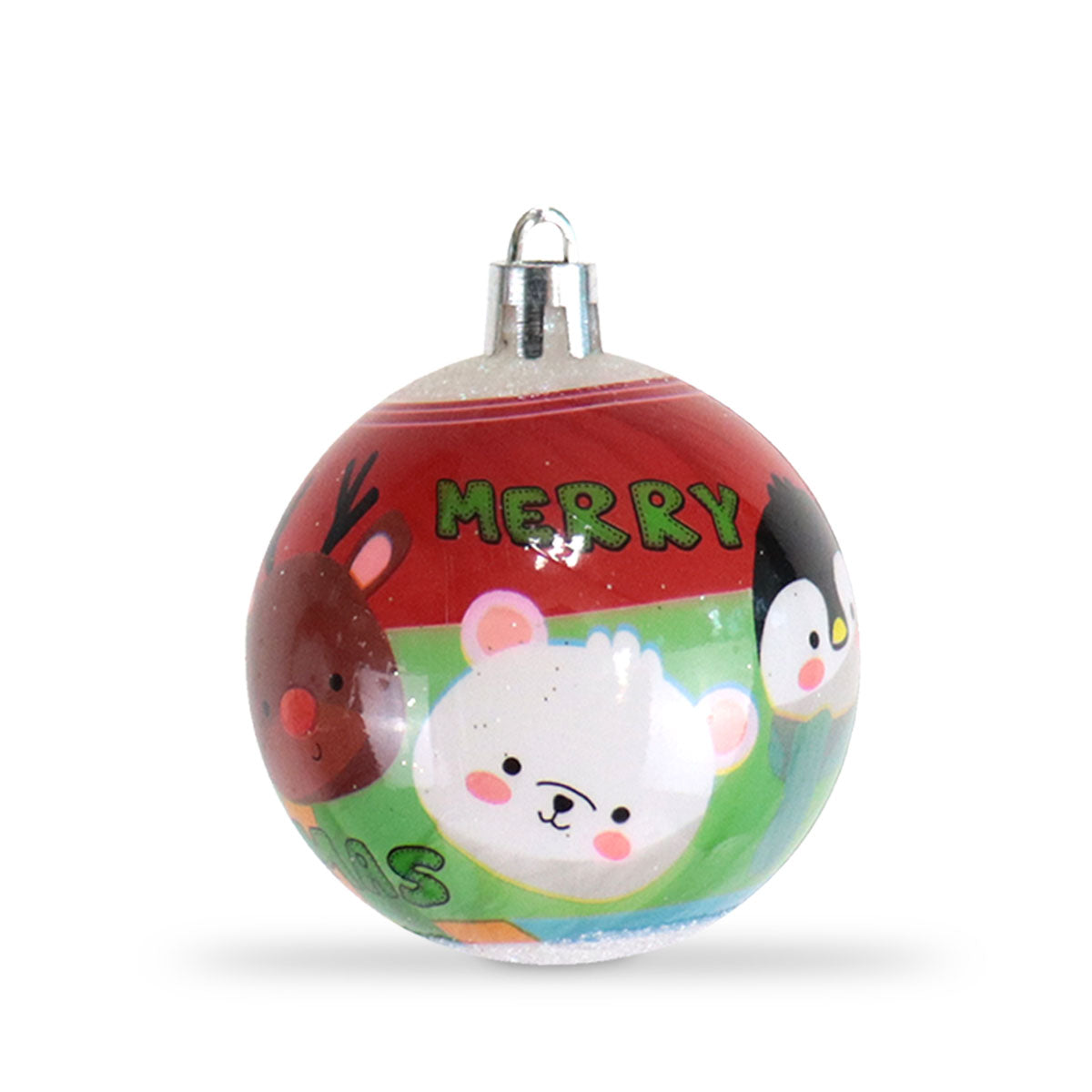 Esferas Navideñas Decoradas color Blanco, 2 piezas.
