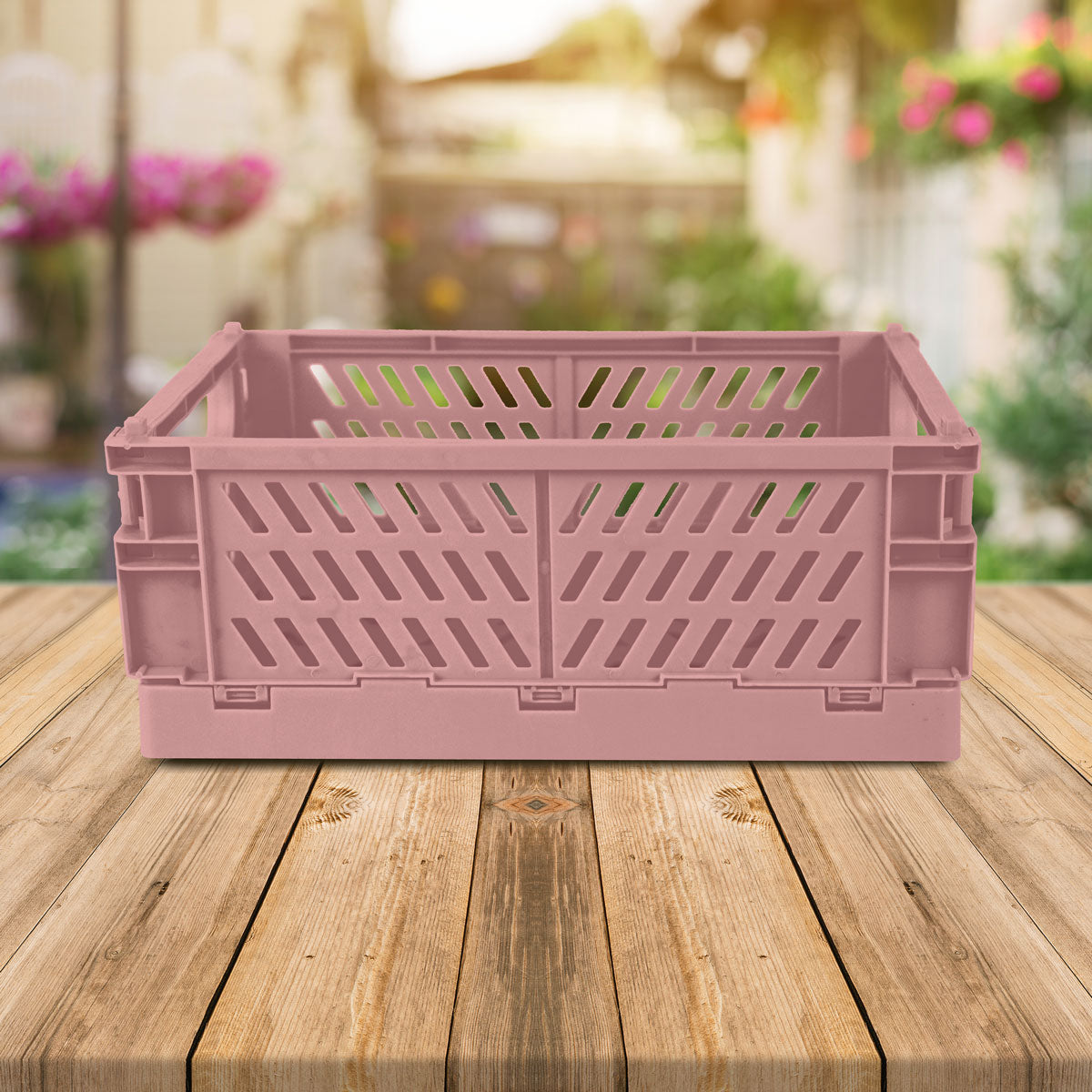 Caja Organizadora Armable de Plástico color Rosa