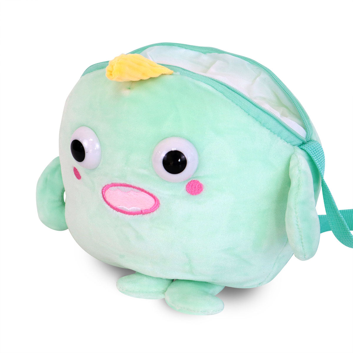 Mochila de Peluche en Forma de Monstruo, color Esmeralda