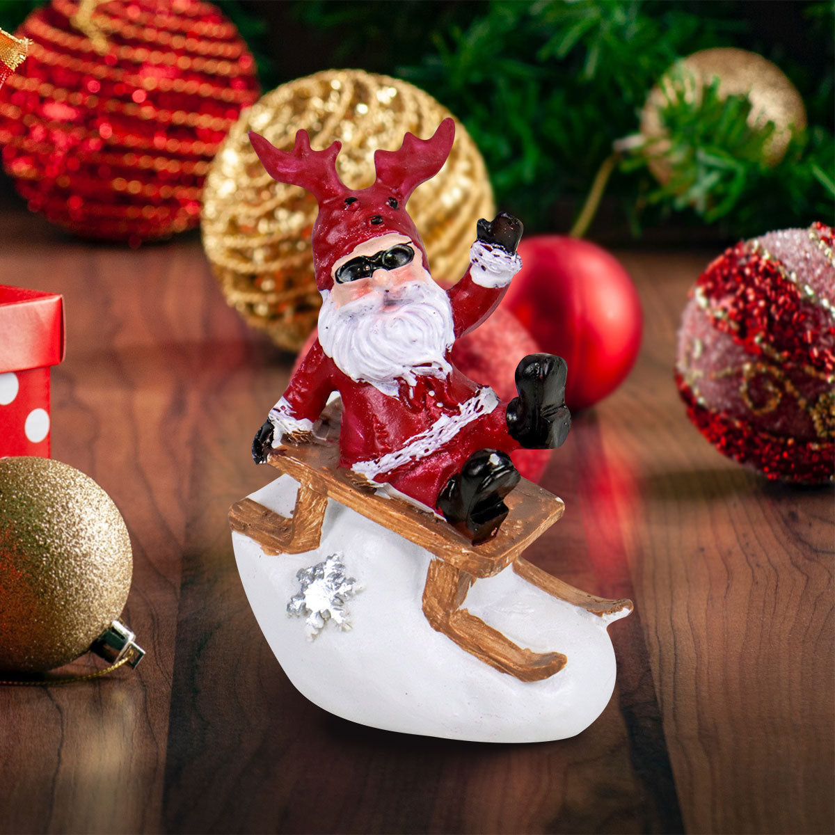 Figura Decorativa de Santa Claus Trineo