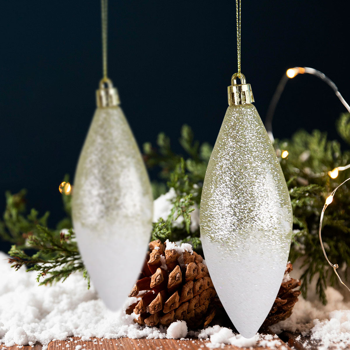 Esferas Navideñas Decoradas, Diamantina, 2 piezas.