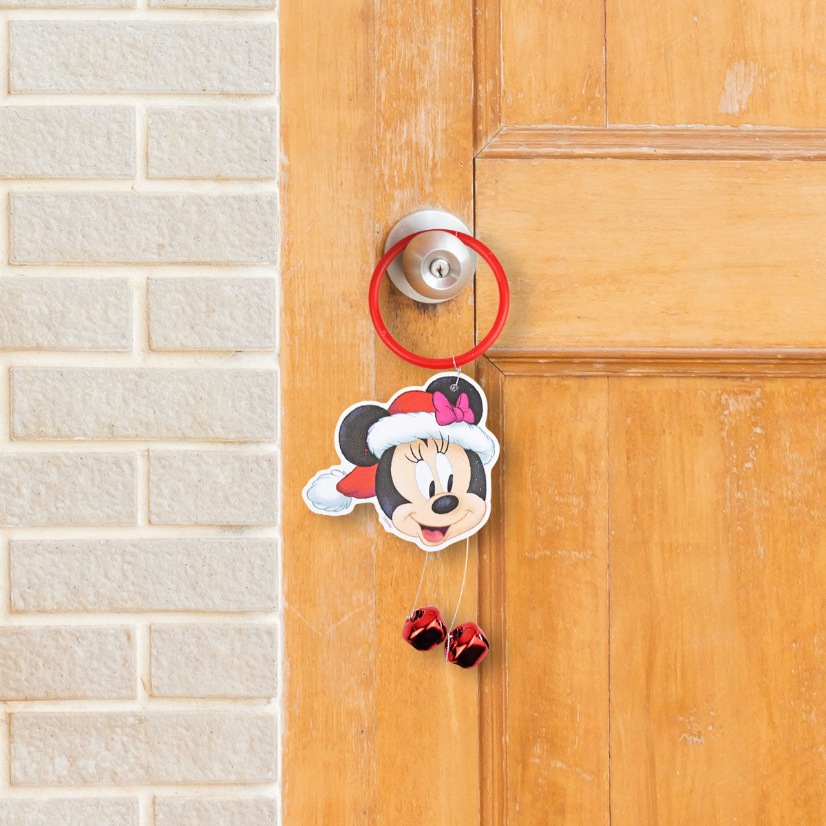 Decoración Navideña para Picaporte de Minnie Mouse