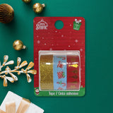 Cinta Adhesiva Diseño Navideño, 3 piezas.