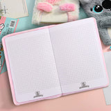 Libreta Mapache de Peluche Color Rosa, 80 páginas