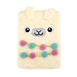 Libreta Llama de Peluche Color Beige, 80 páginas