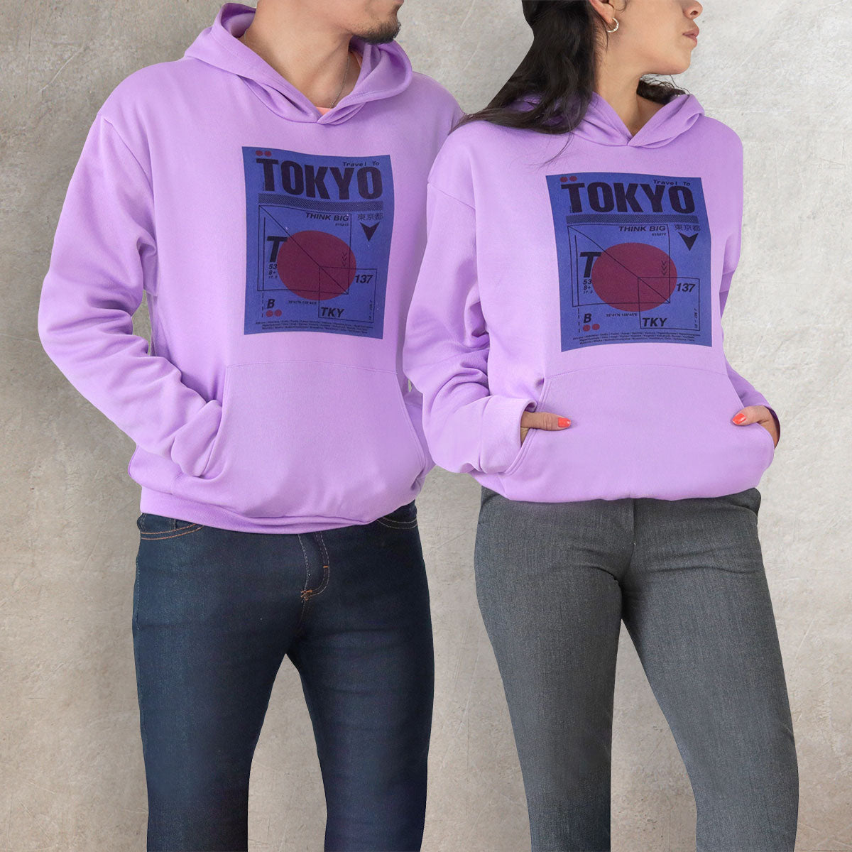Sudadera con Capucha Unisex Lila