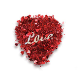 Corazón de Escarcha Decorativo Color Rojo