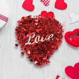 Corazón de Escarcha Decorativo Color Rojo