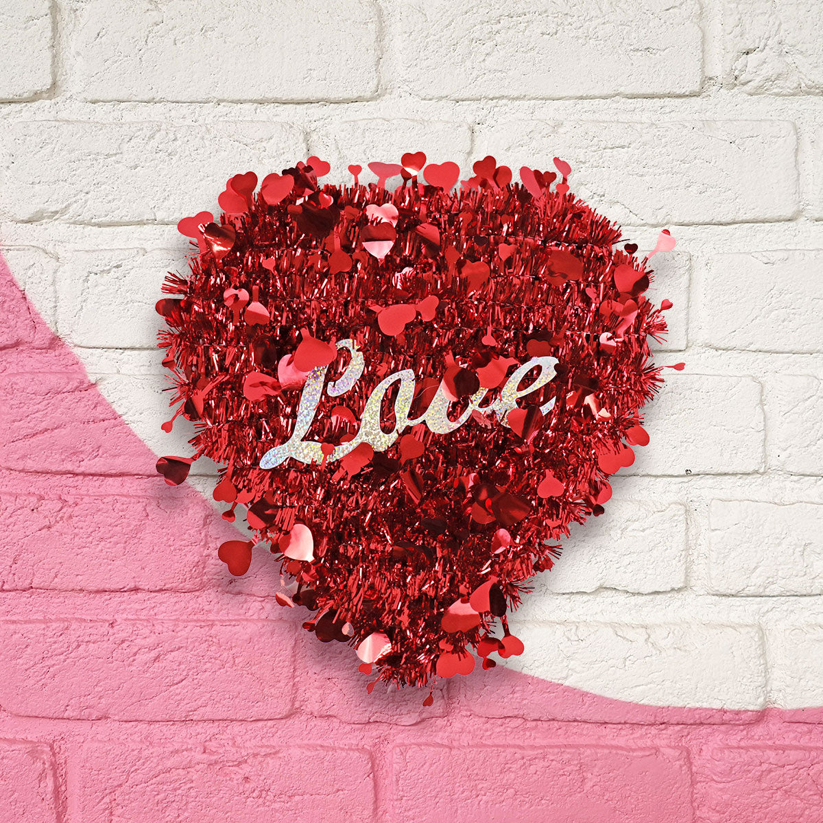Corazón de Escarcha Decorativo Color Rojo
