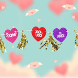 Banner Decorativo Colgante de Corazones Inkanto