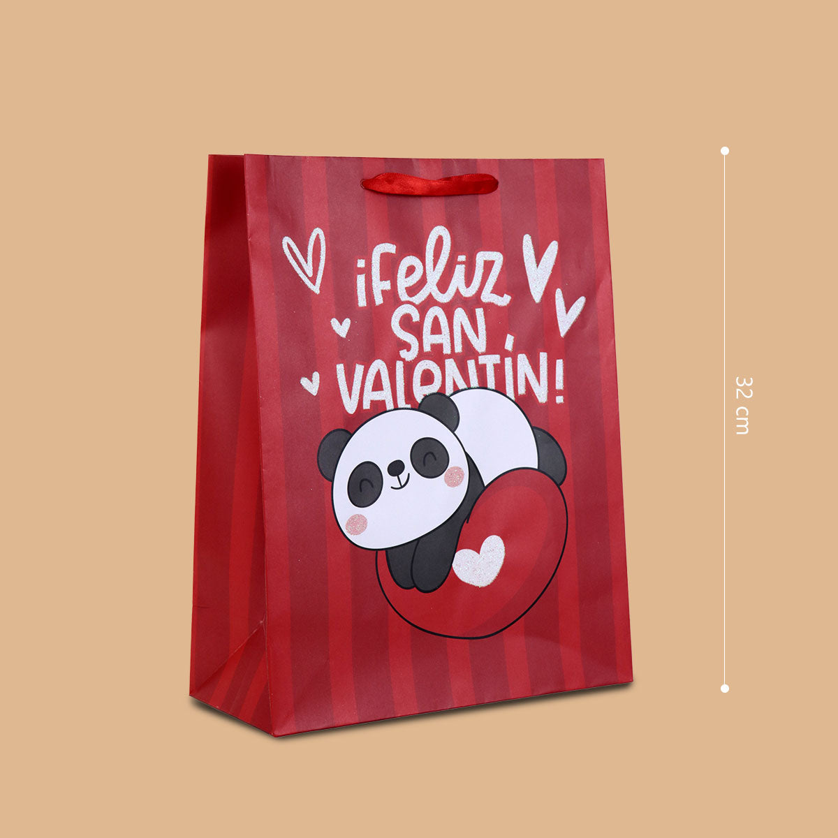 Bolsa de Regalo Feliz San Valentín Color Rojo