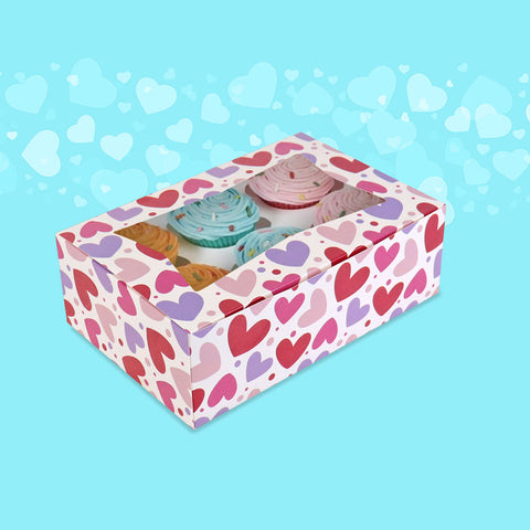 Caja de Corazones para Cupcakes