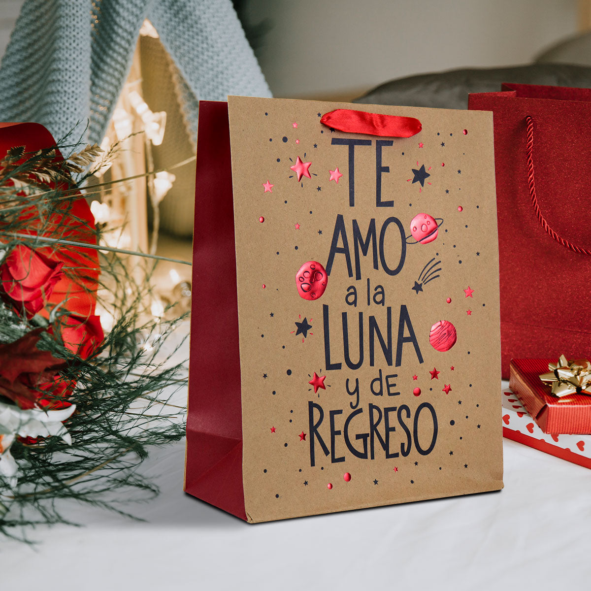 Bolsa de Regalo Love You de Papel Kraft