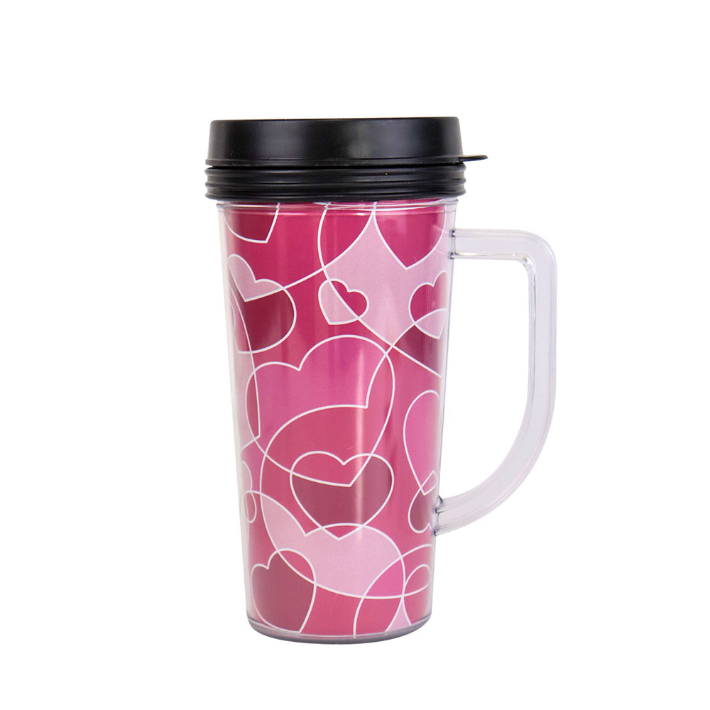 Termo para Café Corazones Color Rosa