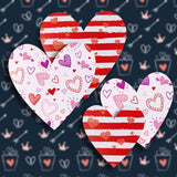 Corazones de Papel Decorativos Inkanto, 4 piezas.