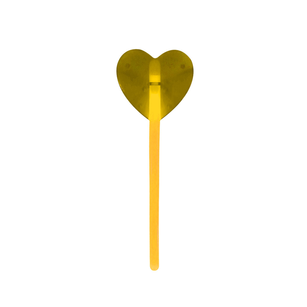 Corazón de Plástico Decorativo con Luz Neón Amarillo