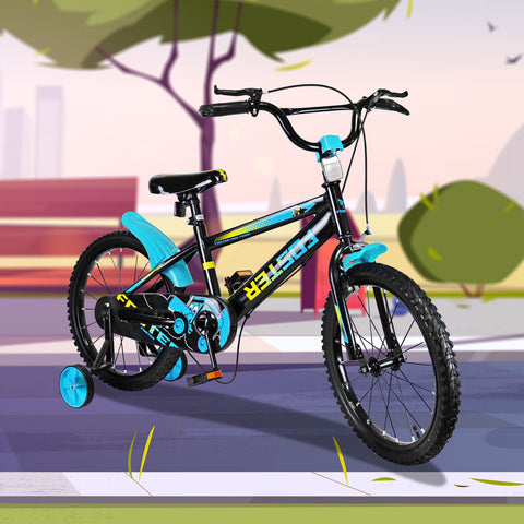 Bicicleta Rodada 18 para Niño, Ruedas de Apoyo, Color Azul