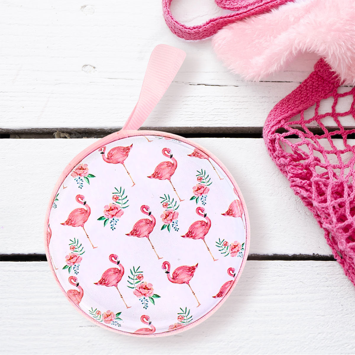 Organizador de Cables Flamingo color Blanco con Rosa, Día de las Madres