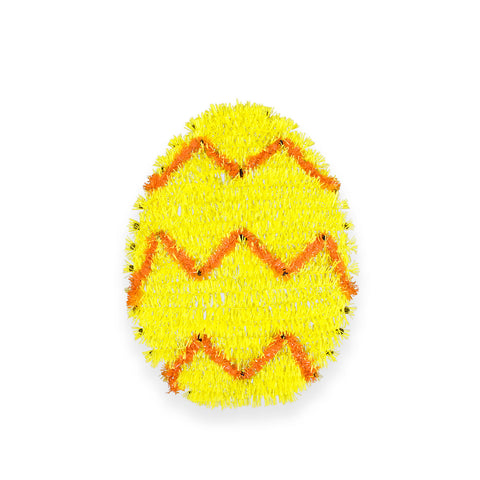 Adorable Huevo Amarillo de tinsel, Pascua