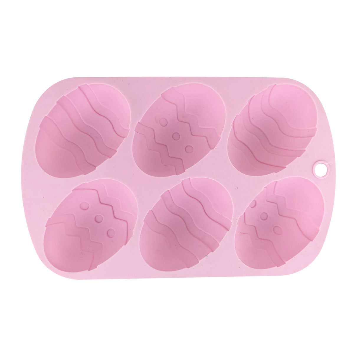 Molde de silicón con forma de Huevos de Pascua color Rosa, Pascua