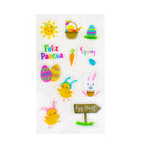 Stickers de Gel Feliz Pascua