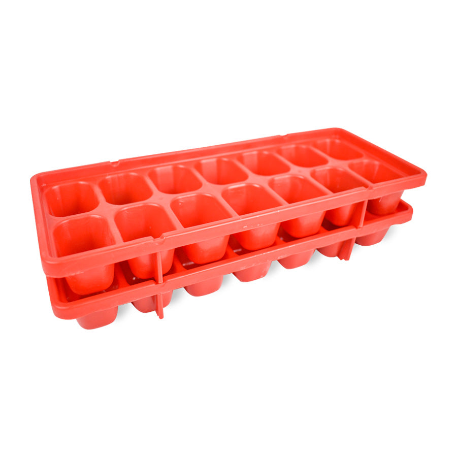 Molde de Plástico para Hielo Rojo