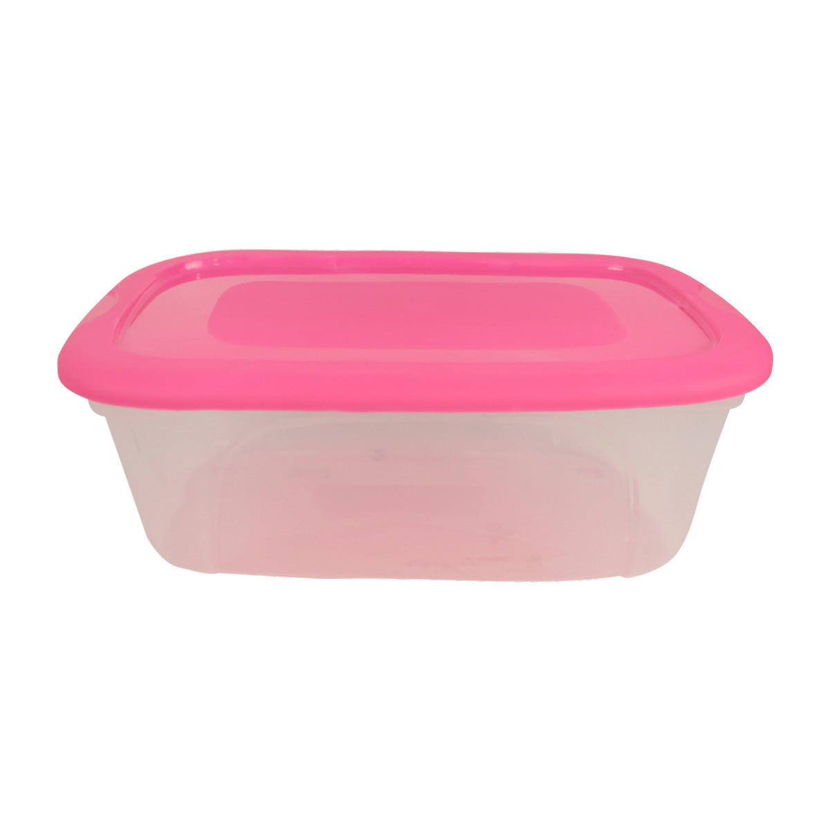 Caja Multiusos de Plástico con Tapa, Color Rosa.