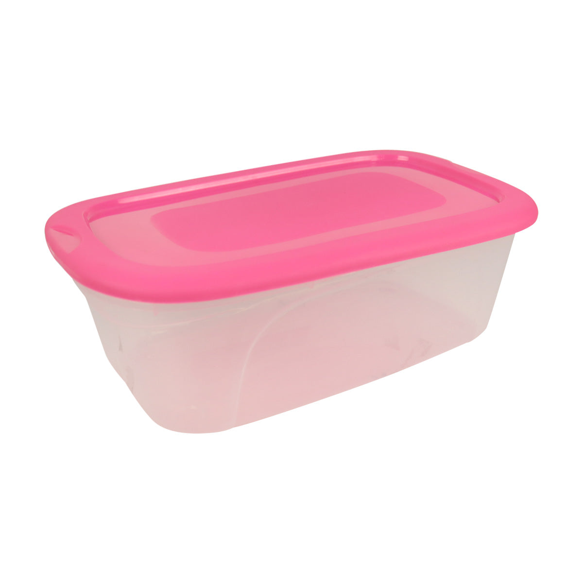 Caja Multiusos de Plástico con Tapa, Color Rosa.