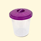 Basurero con Tapa de Plástico color Morado, 1600ml