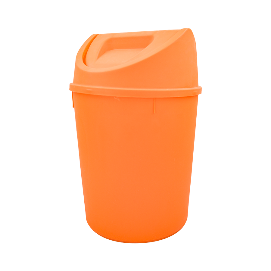 Bote para basura con Tapa 7L color Naranja