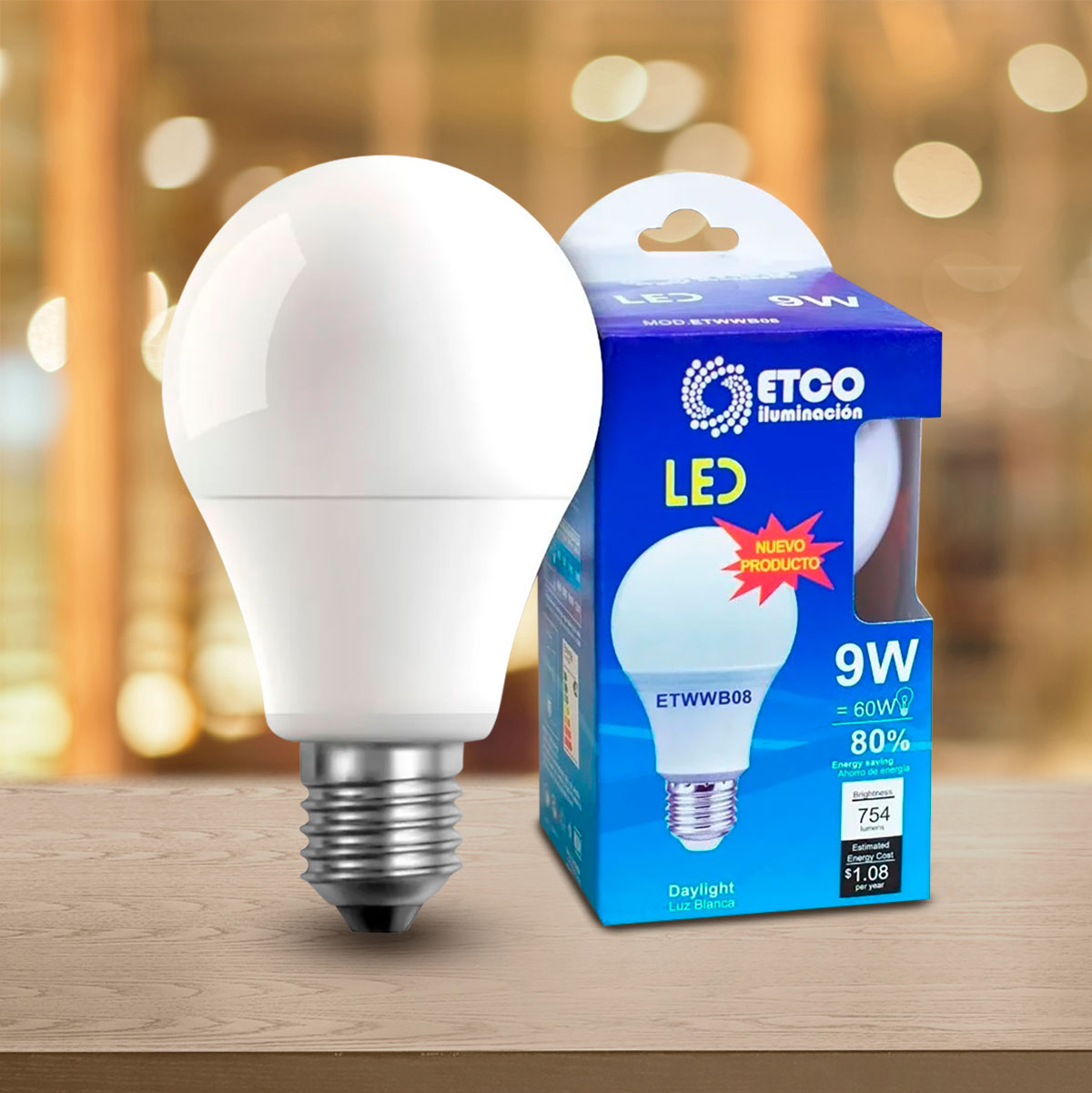 Foco led bulbo 5 watts 1 pz