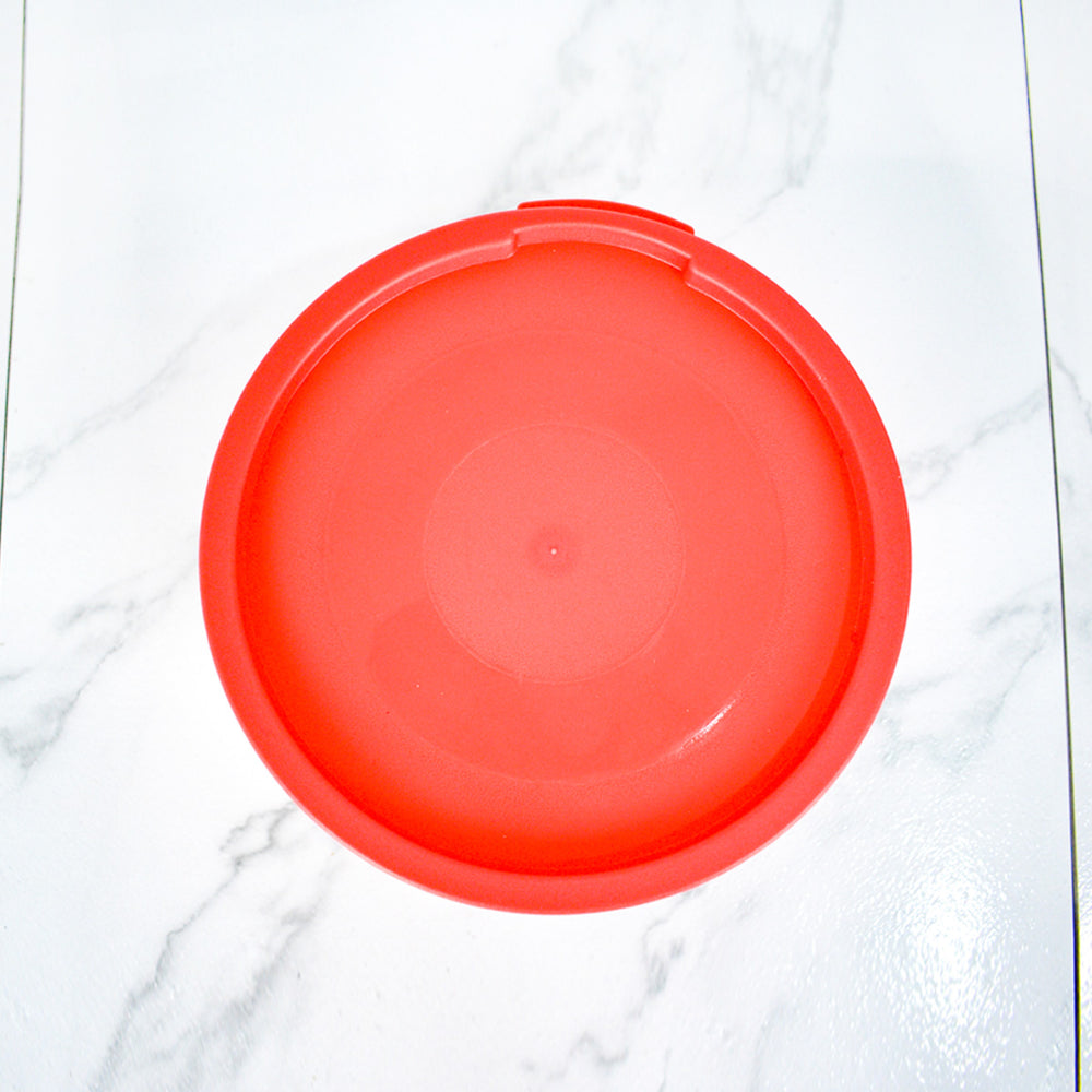 Contenedor Circular Tapa en Rosquilla Roja 1L