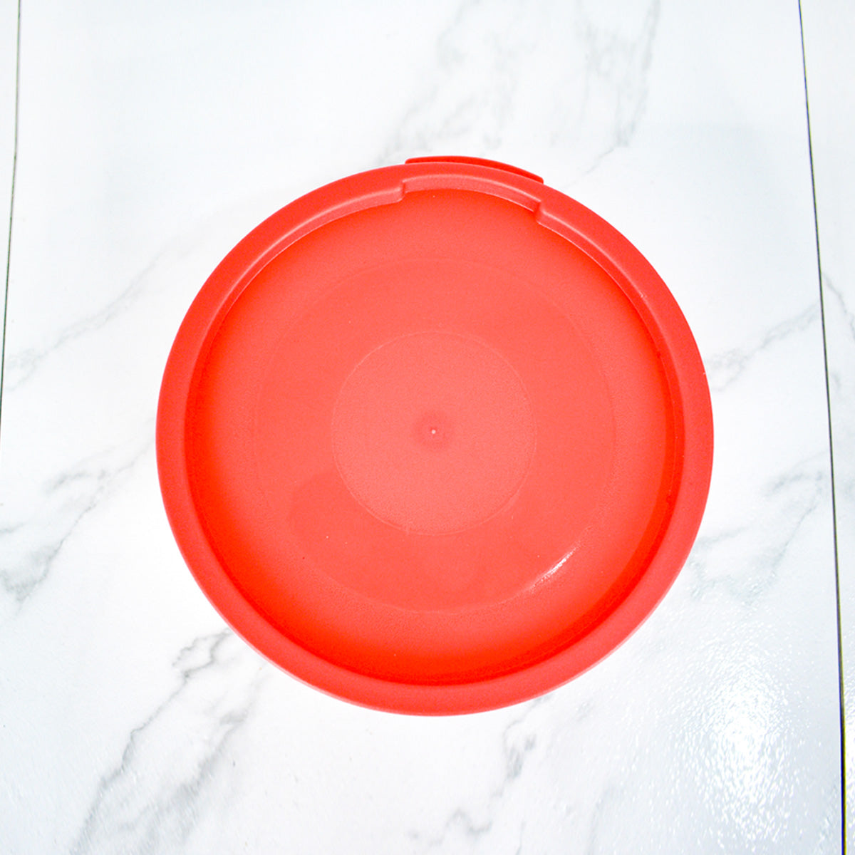 Contenedor Circular Tapa en Rosquilla Roja 1L