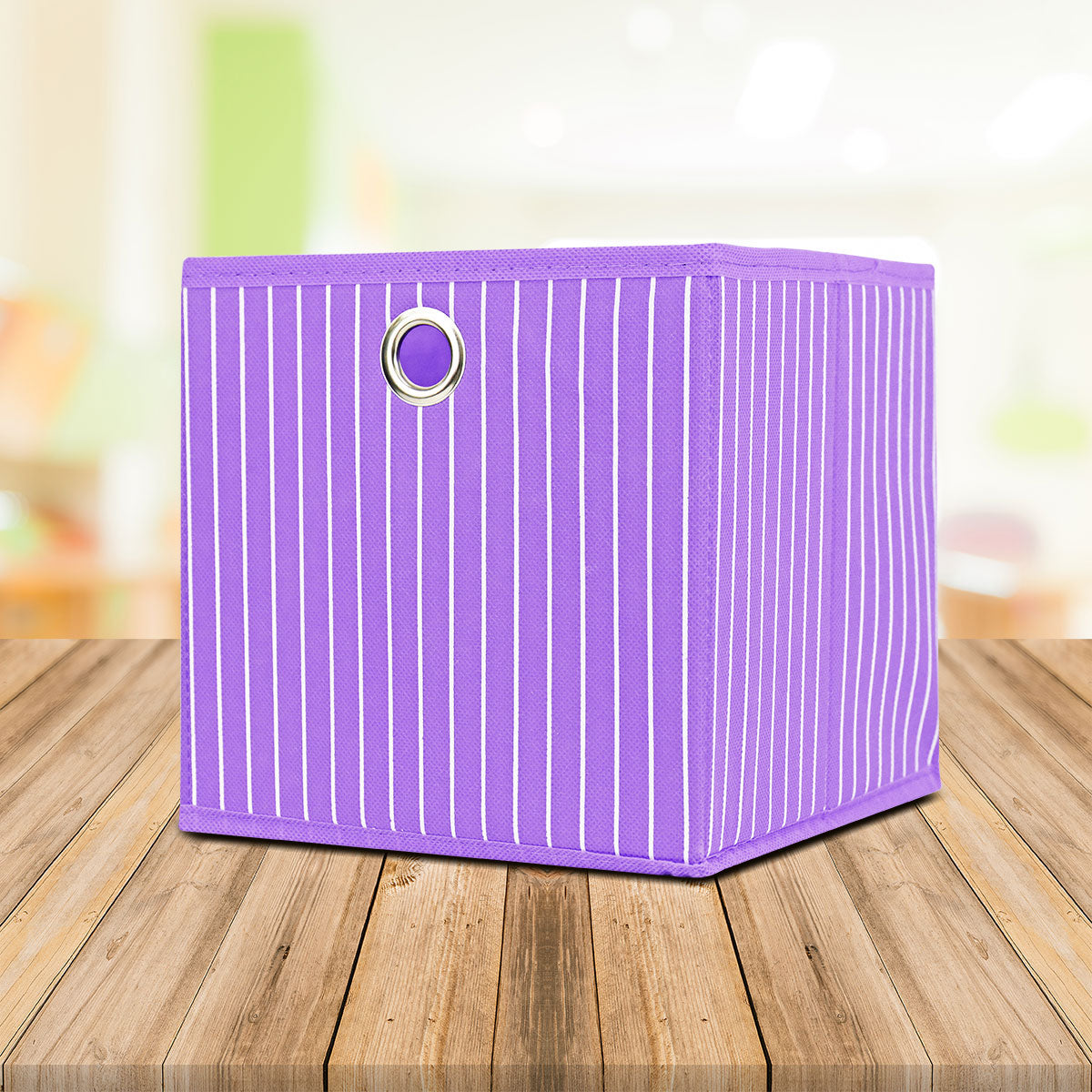 Caja Cuadrada para Almacenamiento, Organizador Non Woven Morado