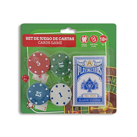 Set de Póquer con Cartas y Fichas