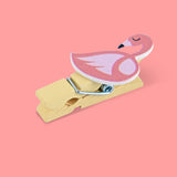 Clips de Madera en forma de Flamingo, 10 piezas