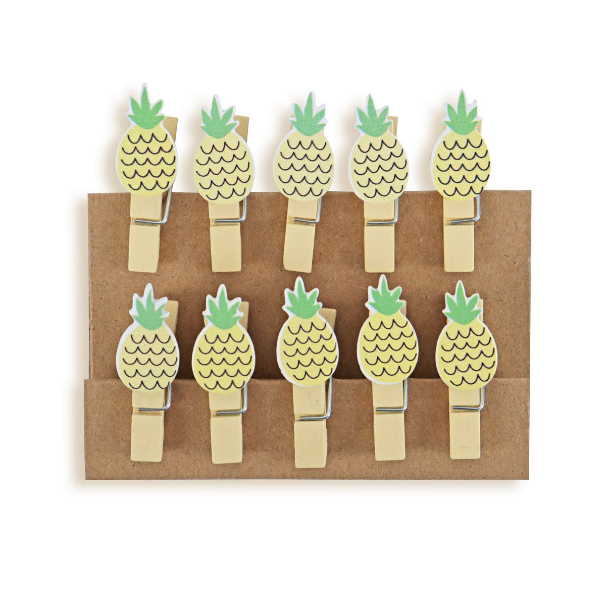 Clips de Madera en forma de Piña, 10 piezas