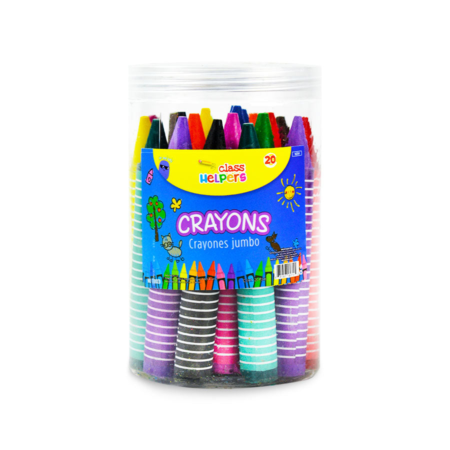 Crayones Jumbo Class Helpers de Colores 20pzas