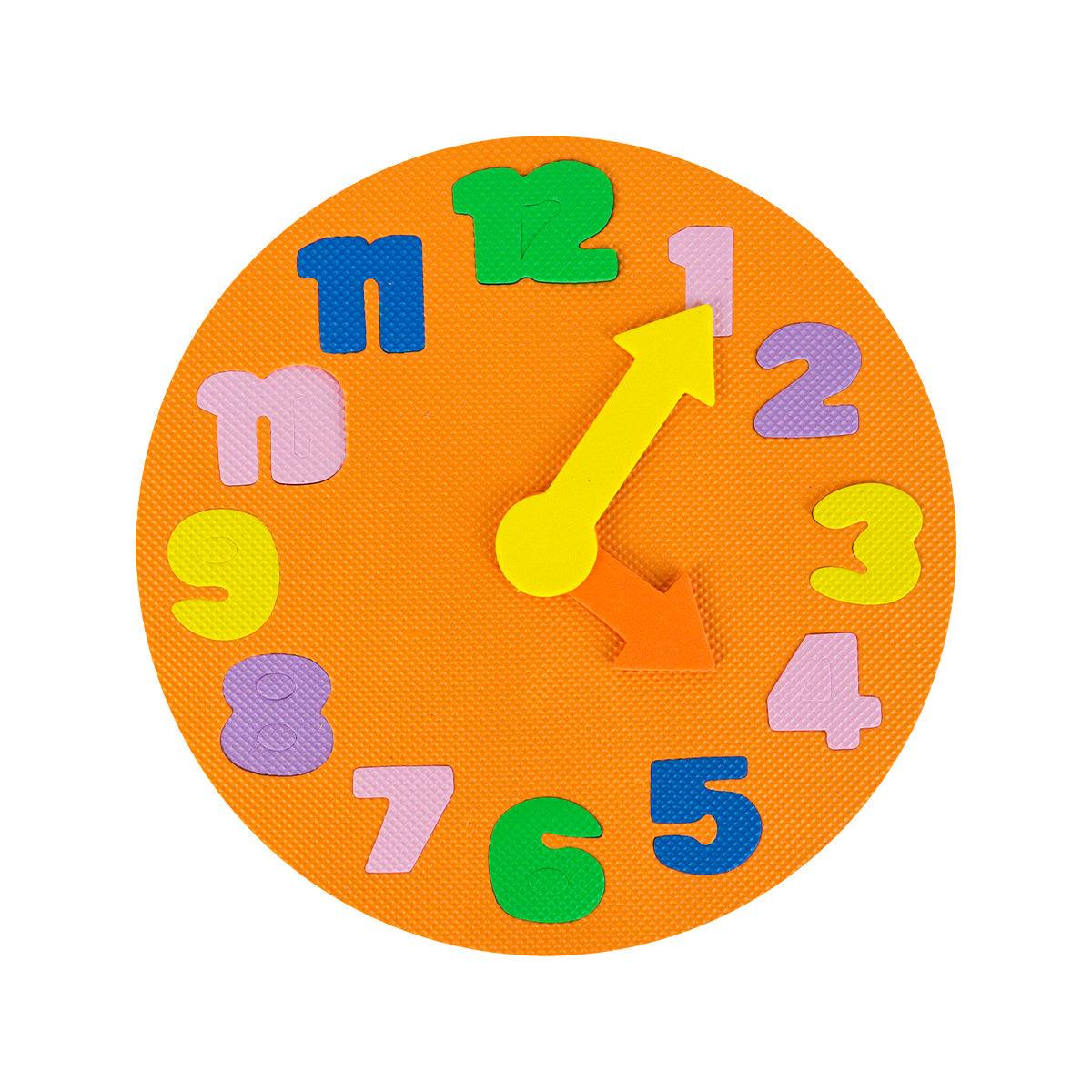 Reloj Didáctico y Colorido para Niños, Color Naranja