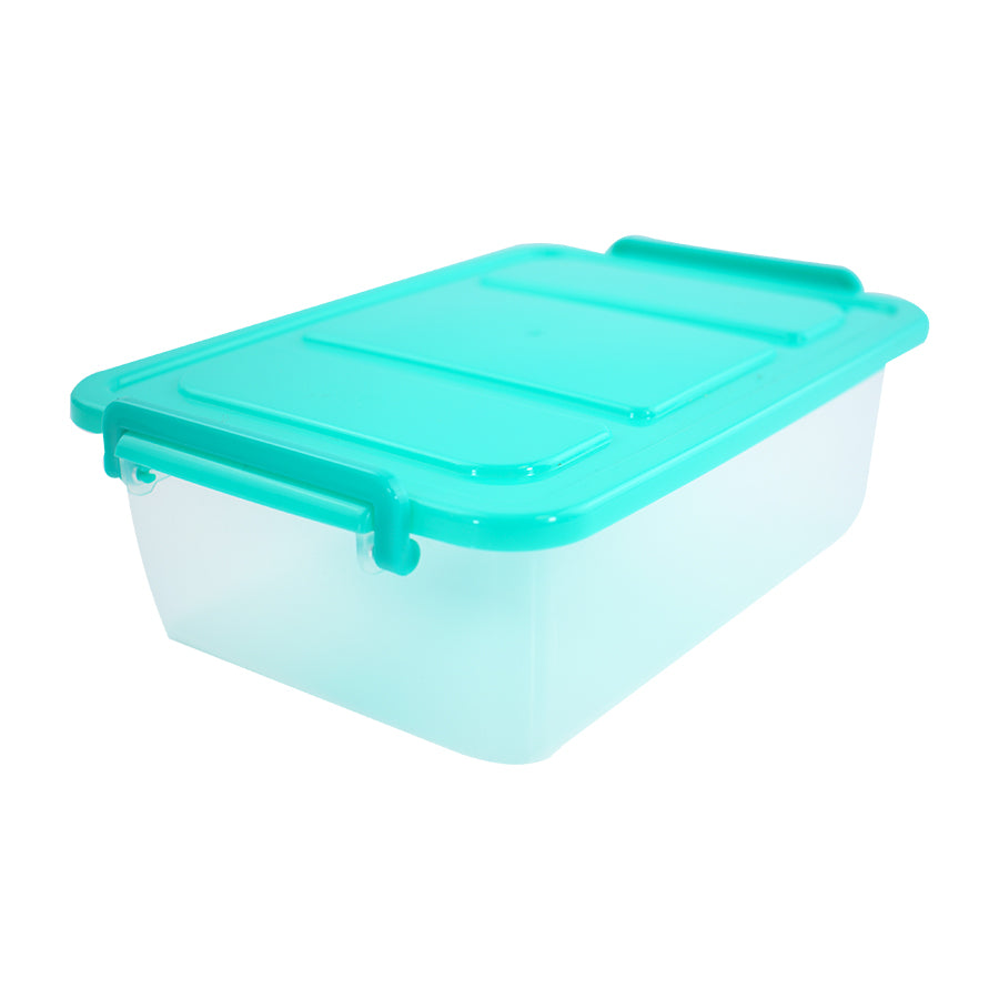 Caja Multiusos tapa color Aqua 23 x 15 x 7cm