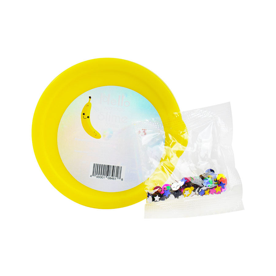 Slime Color Amarillo con Confeti Metálico 80g