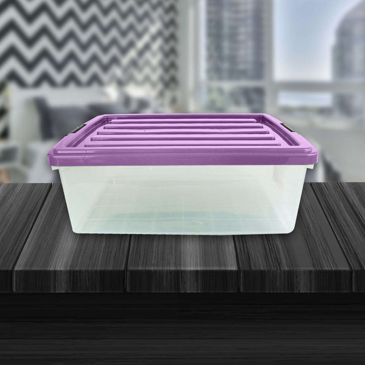 Caja de Almacenamiento Goliat, 32 L, 1 Pieza, Color Morado