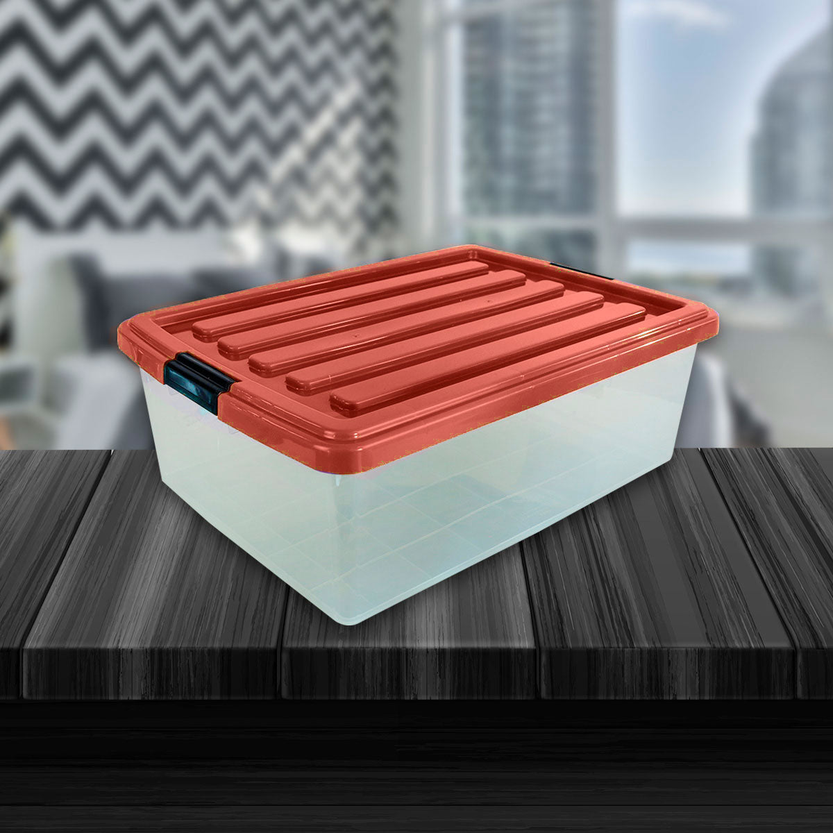 Caja de Almacenamiento Goliat, 32 L, 1 Pieza, Color Naranja