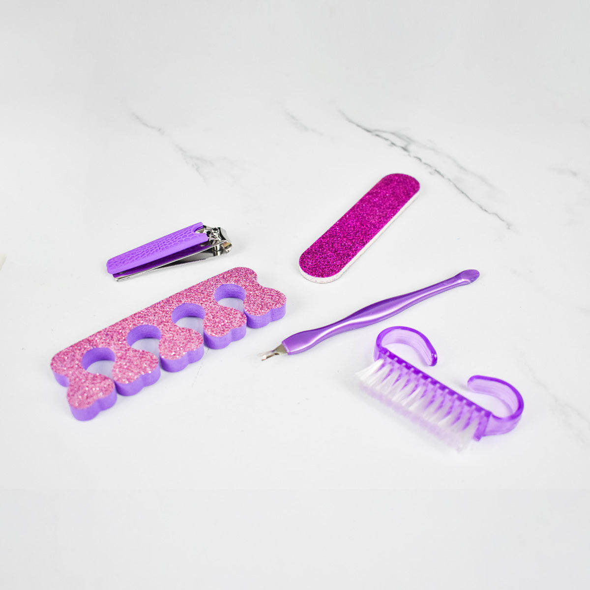 Kit de Pedicure Lila 5 piezas