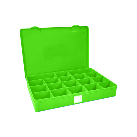 Caja Eco con 18 Divisiones 26 x 19 x 4cm color Verde
