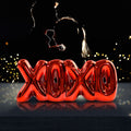Letrero XOXO Decorativo Brillante, Color Rojo.