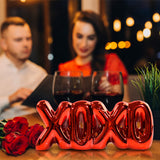 Letrero XOXO Decorativo Brillante, Color Rojo.