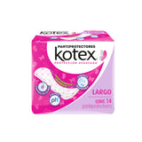 Protectores Largos Diarios de Kotex 1paquete con 14 Protectores