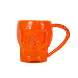 Taza de Calavera Transparente Naranja