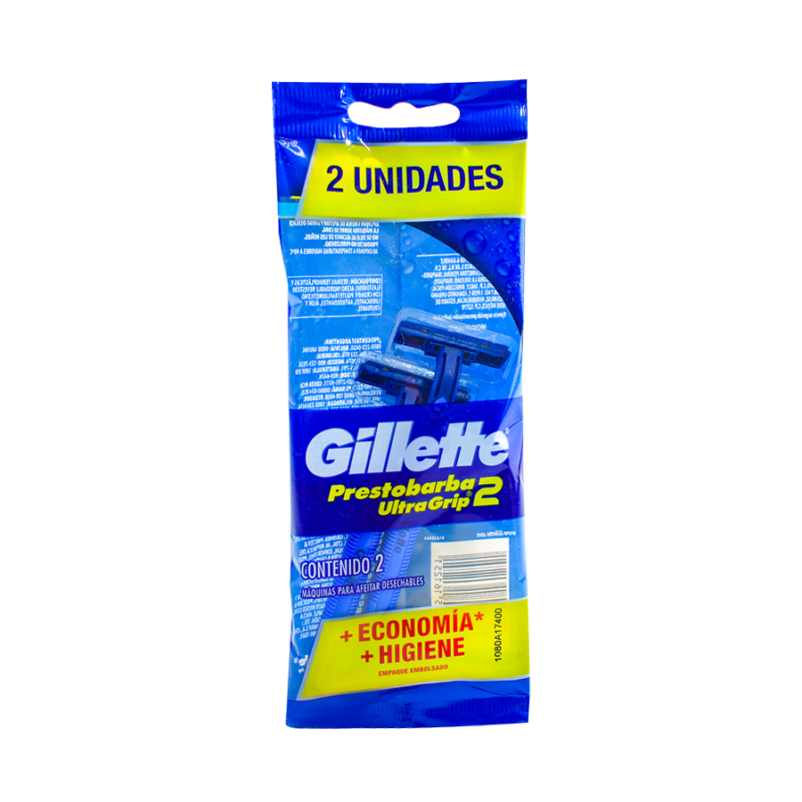 Gillette Prestobarba Ultra Grip 2 Piezas